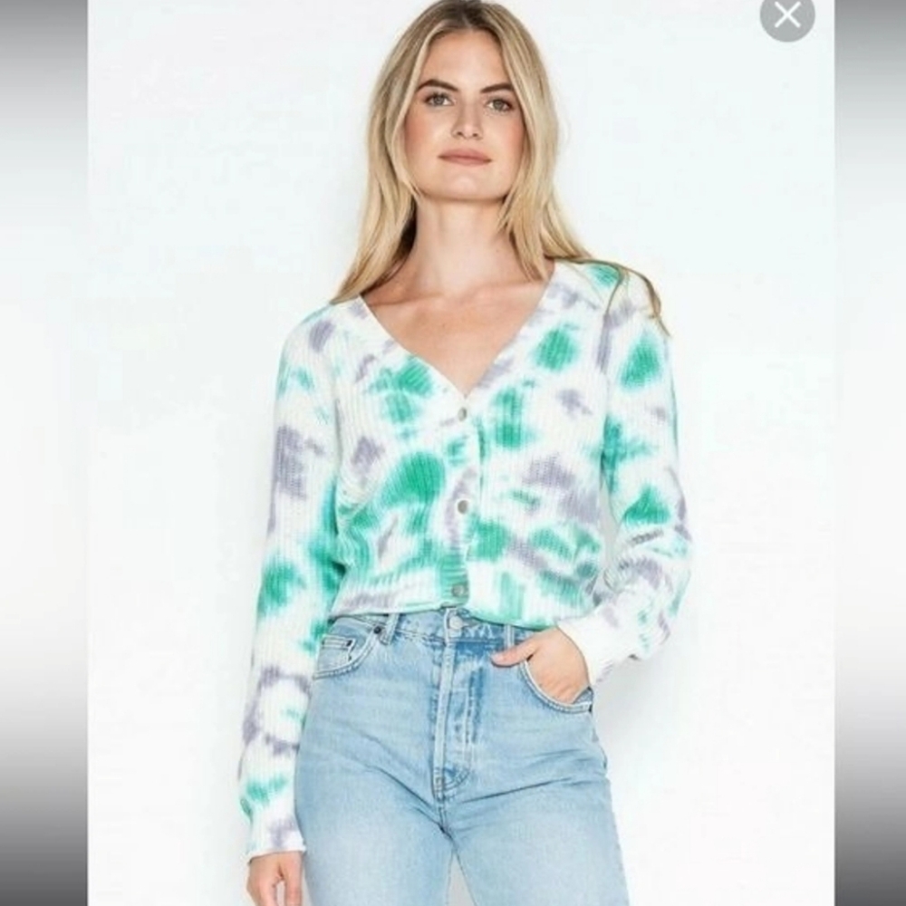 One Gray Day Cardigan Tie Dye Sweater